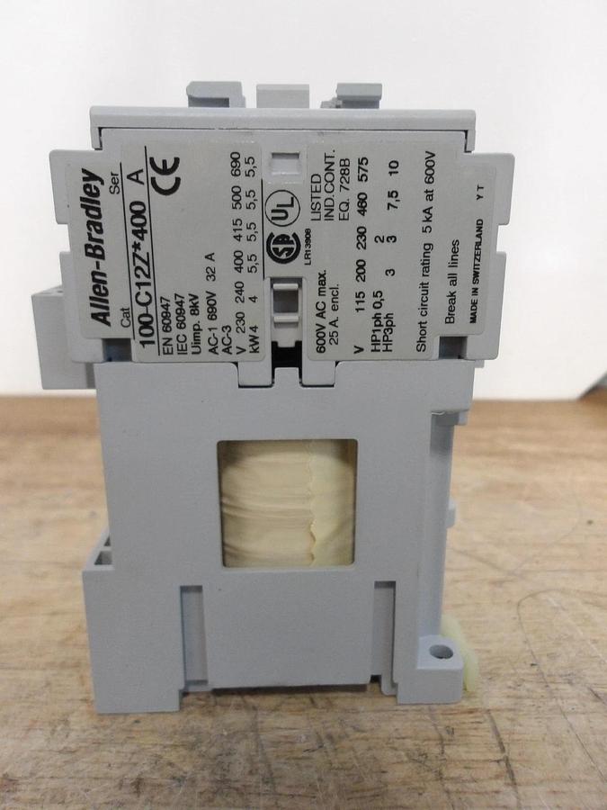 ALLEN BRADLEY 100-C12DJ400 CONTACTOR, 4 POLE, #57151G NIB