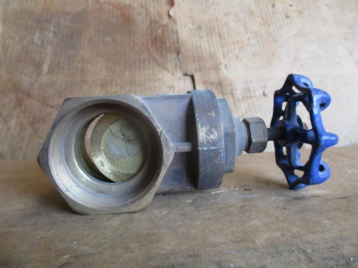 Used FORTUNE 2" BRASS GATE VALVE, #917356J NEW