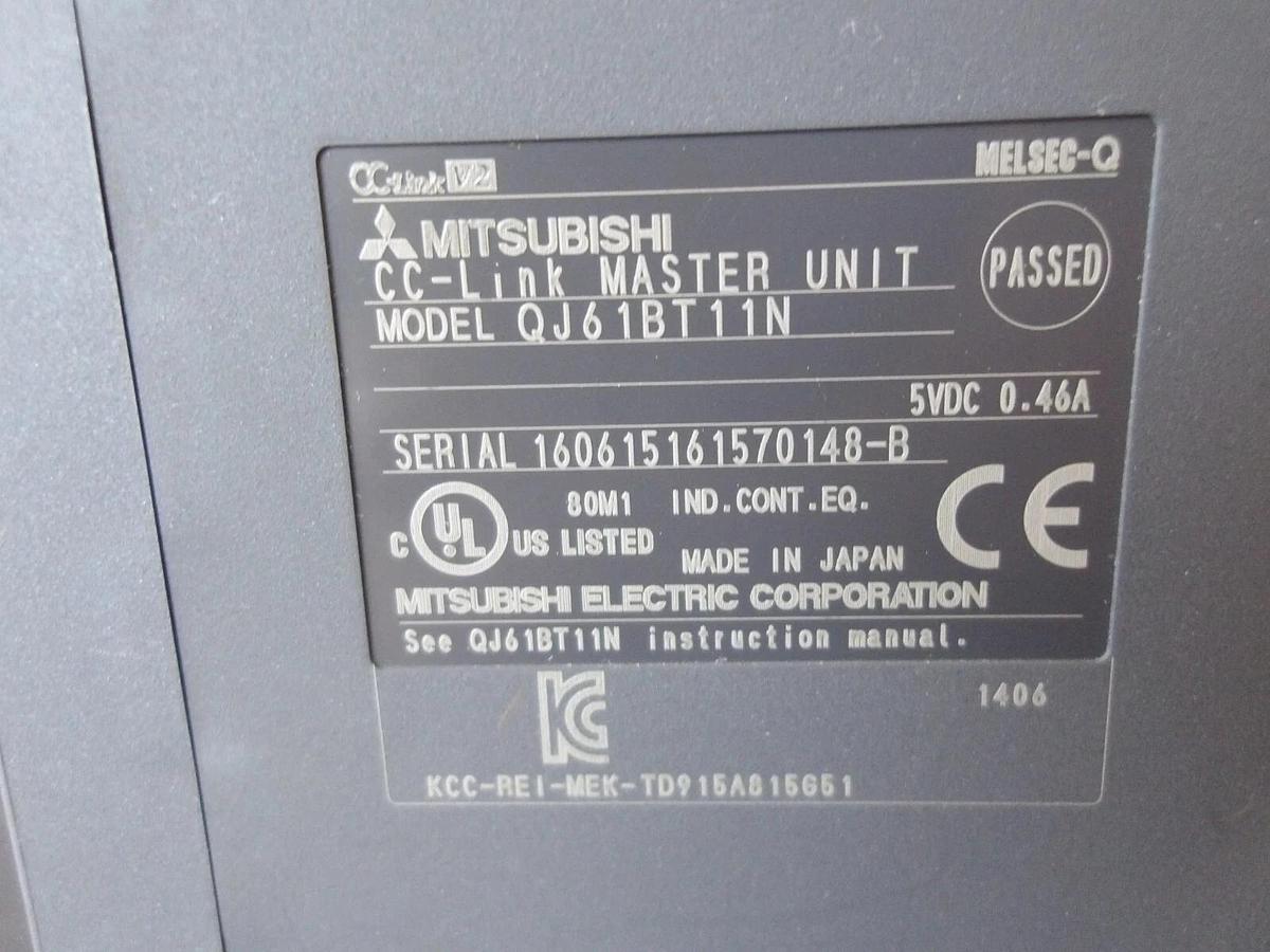 Used MITSUBISHI QJ61BT11N CC-LINK MASTER UNIT, #1111320G USED