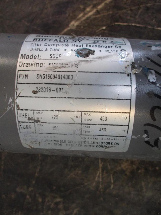 Used STANDARD XCHANGE SSCF HEAT EXCHANGER, #610220J NEW