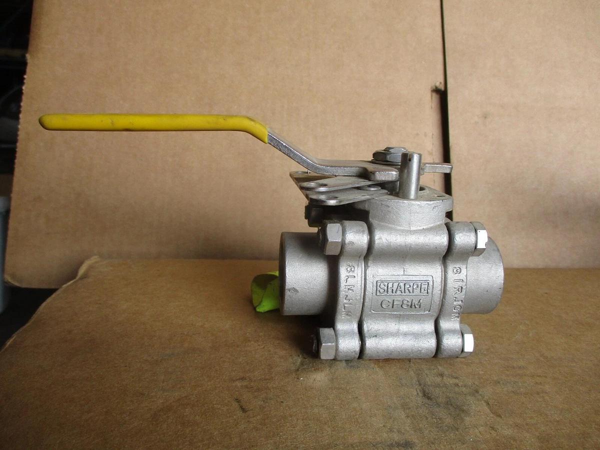 Used SHARPE 3/4" STAINLESS BALL VALVE(SOCKET WELD), #4161105J NEW