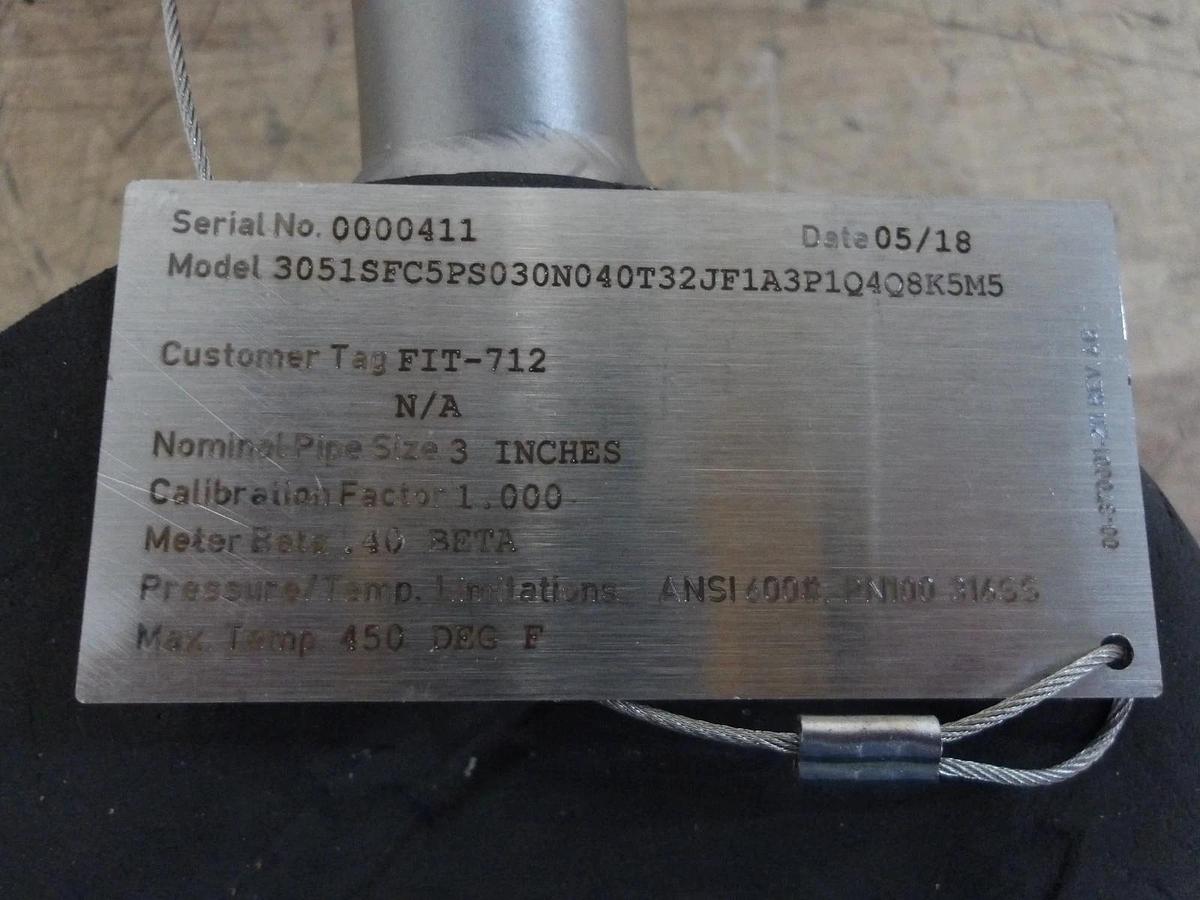 ROSEMOUNT 3051 MULTI VARIBLE FLOW METER 3", #931202G NIB