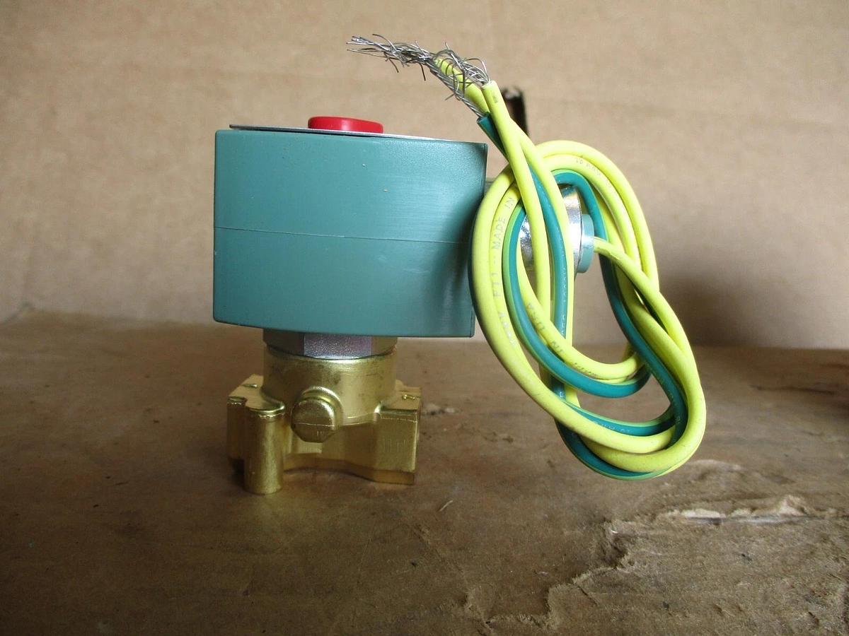 ASCO RED-HAT II 1/4" BRASS SOLENOID VALVE 8262H022, #49327J NIB
