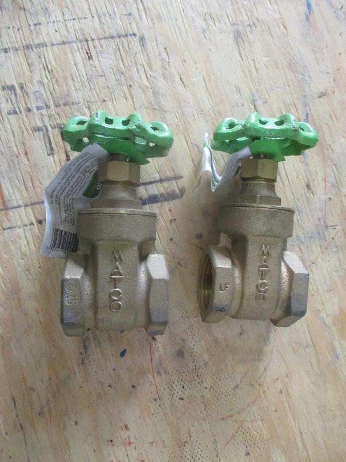 Used MATCO-NORCA 1" BRONZE GATE VALVE (LOT OF 2) #117219J NEW