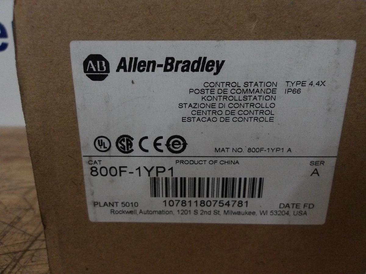 ALLEN BRADLEY 800F-1YP1 PUSH BUTTON, #32908G NIB