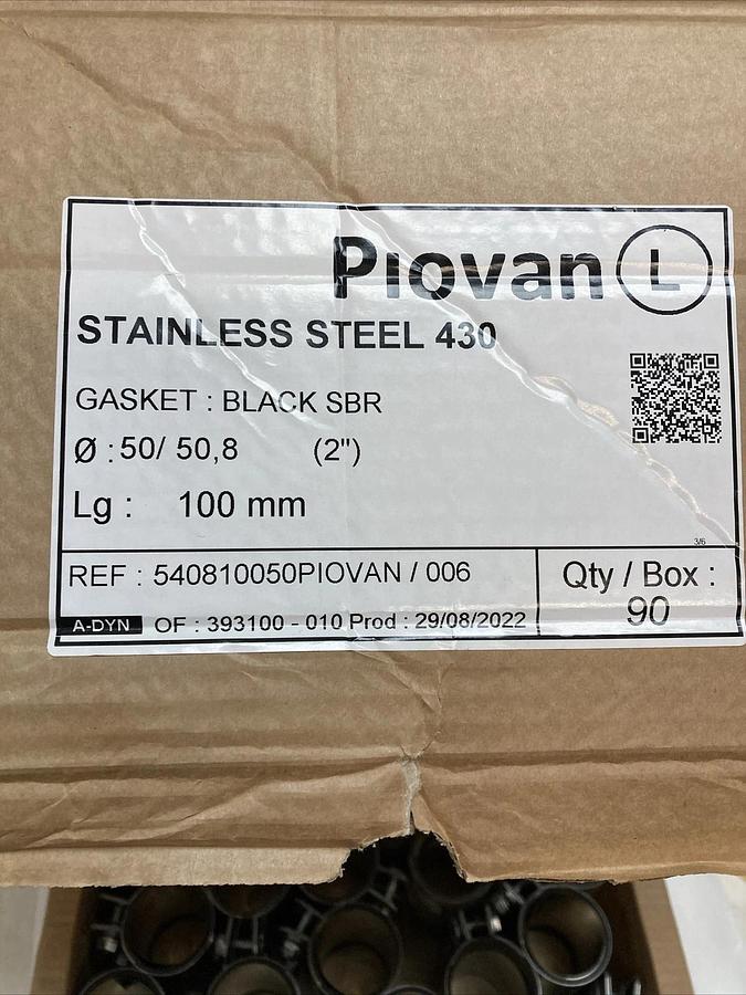 90qty PIOVAN 2” Stainless Steel Conduit Coupler With Sleeve 540810050PIOVAN *--