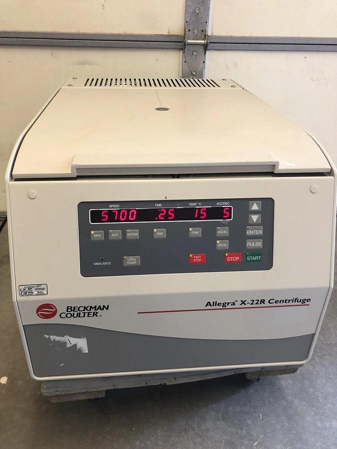 Used Beckman Coulter Allegra X-22R Refrigerated centrifuge W/F0630 Rotor-Basic Test*