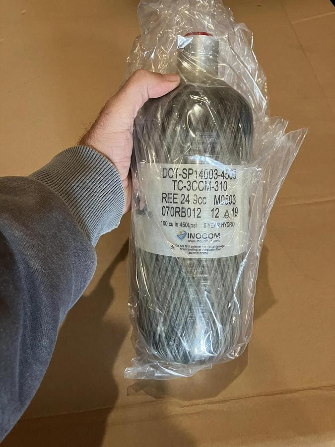 87 exp Hydro Tanks Inocom Carbon Fiber Tank 4500 Psi 100 Cu In DOT-SP14003-4500*