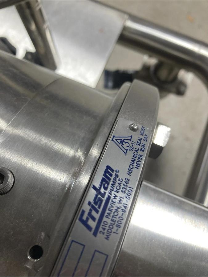 Used FULL SETUP Fristam Pump FPR742-150 and Controller with Stainless Table | U.S.A.