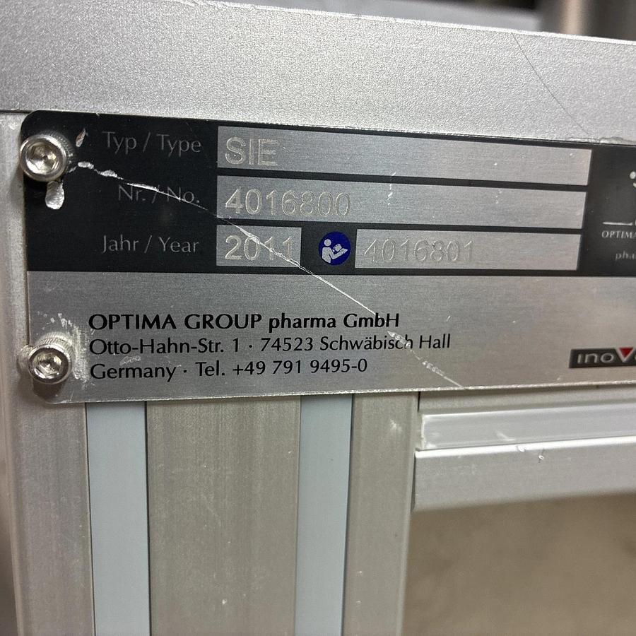 Used Pharmaceutical Syringe Inspection Station. Optima Group Pharma. SIE 2011