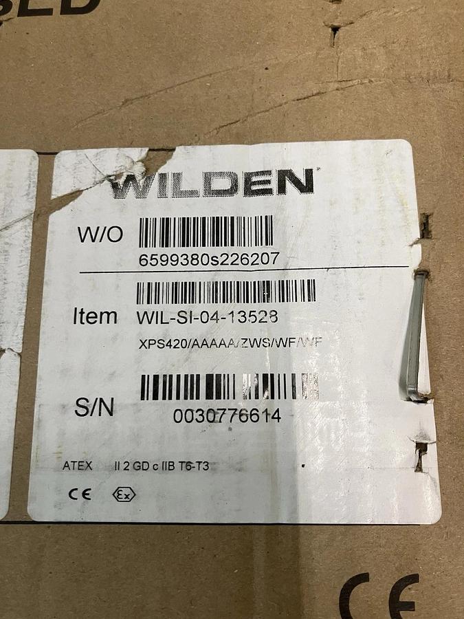 Wilden Diaphragm Pump WIL-SI-04-13528 XPS420/AAAAA/ZWS/WF/WF Diaphragm Pump