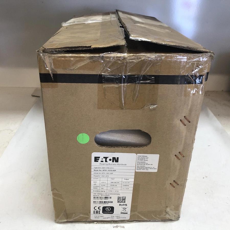 1 NEW EATON CORPORATION DG1-32011FB-C21C, Input 208-240V, Output 0~Vin, 50-60Hz