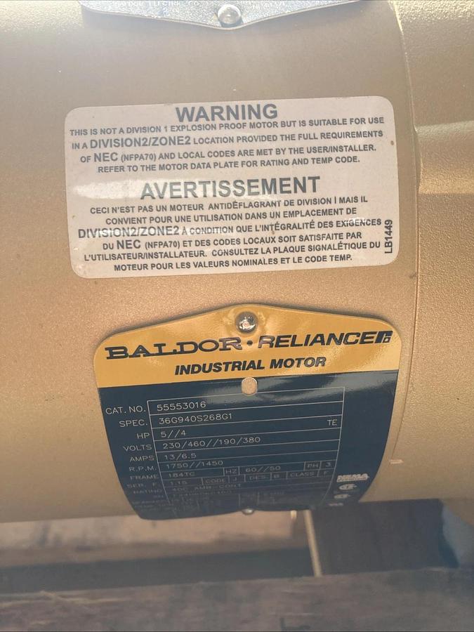 Used NEW Gardner Denver V-VCS 150 (4) Vacuum Pump w/ Baldor Motor | U.S.A. SELLER