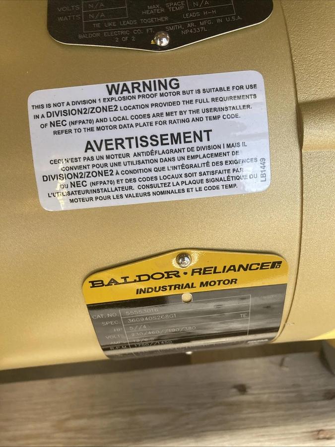 Used NEW Gardner Denver V-VCS 150 (04) Vacuum Pump w/ Baldor Motor | U.S.A. SELLER