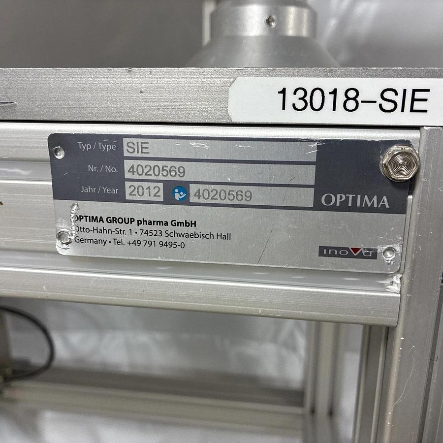 Used Pharmaceutical  Syringe Inspection Station.  Optima Group Pharma. SIE 2012