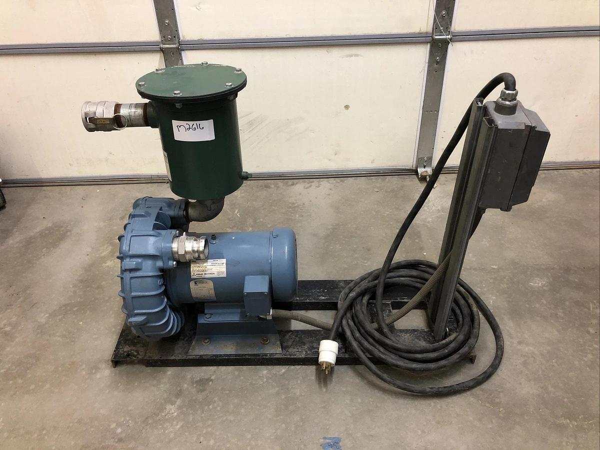 Used AMETEK (EG&G) ROTRON REGENERATIVE BLOWER DR6K72 027600 230/460VAC 3hp Pump Skid