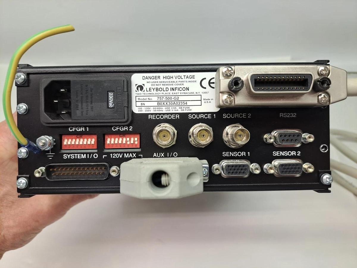 Used LEYBOLD 757-500-G2 INFICON XTC/2 DEPOSITION CONTROLLER, USED