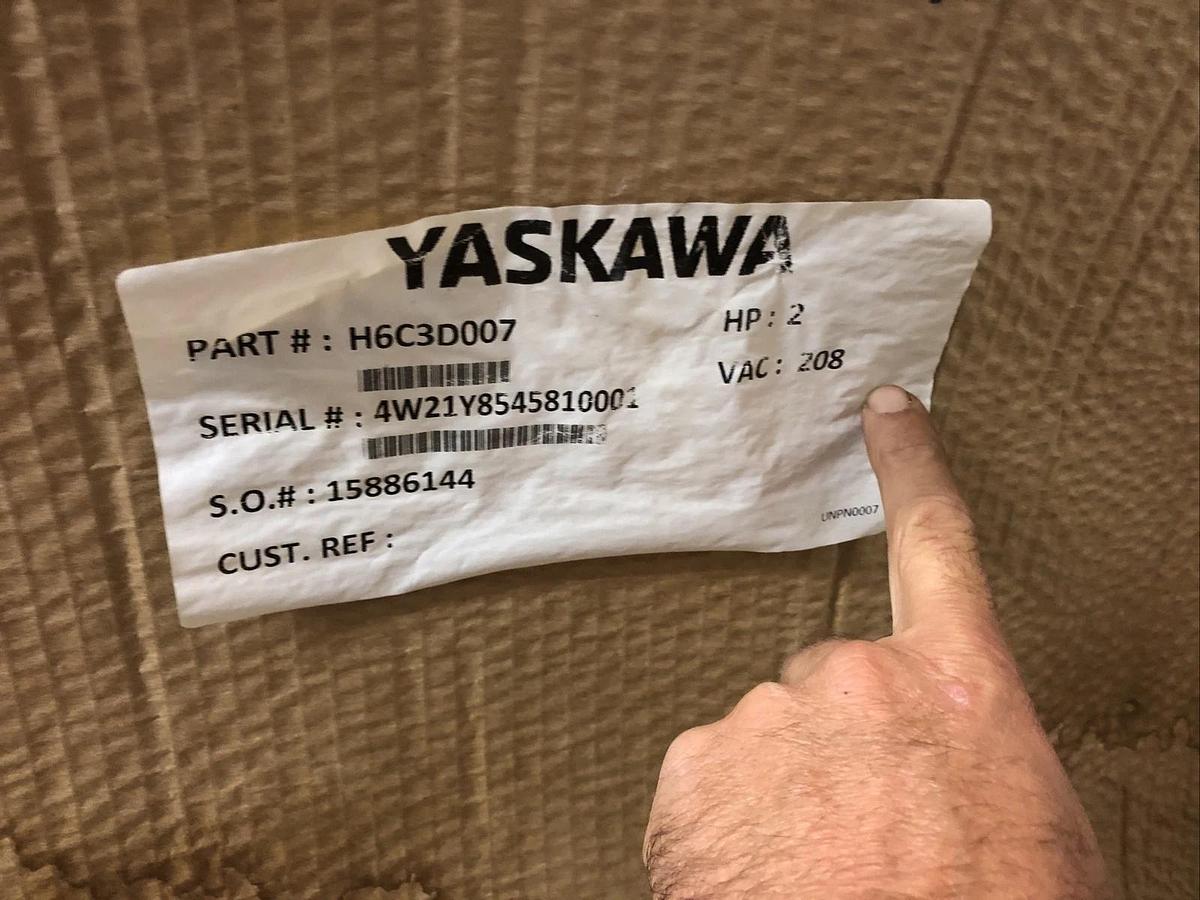 YASKAWA ELECTRIC H6C3D007, yaskawa HV60U2011CFA VFD, HV600, HLL36000S15, New *