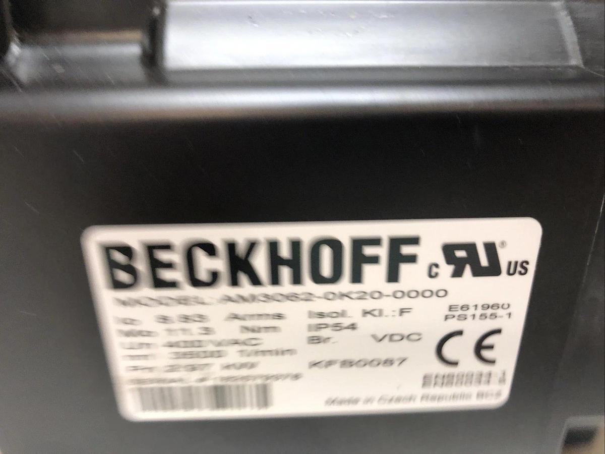 1 New No Box Beckhoff Servomotor AM3062-0K20-0000, 400VAC, 2.97kW, nn 3500 1/min