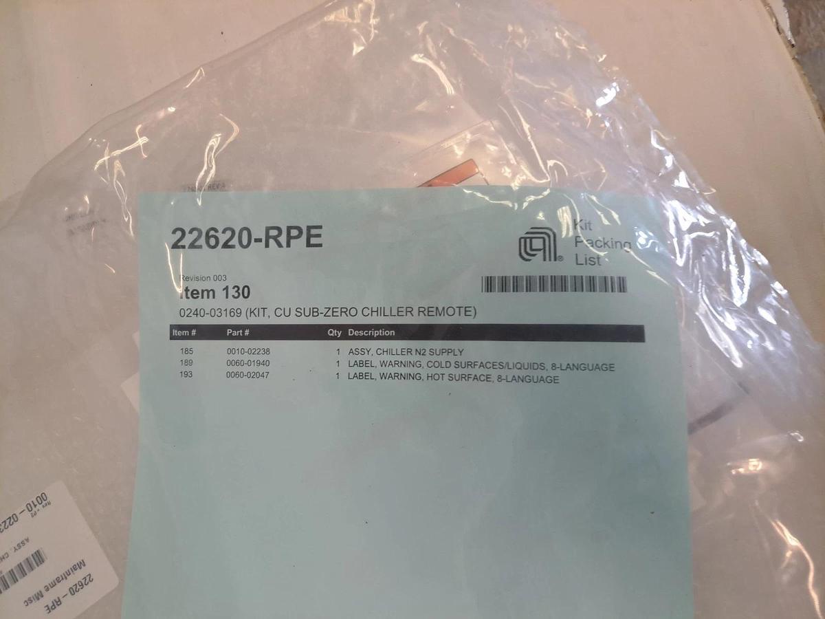 Used Applied Materials AMAT 0240-03169 KIT. CU SUB-ZERO CHILLER REMOTE New