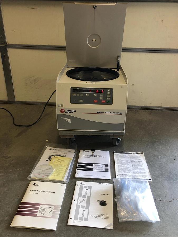 Used Beckman Coulter Allegra X-22R Refrigerated centrifuge W/F0630 Rotor-Basic Test*