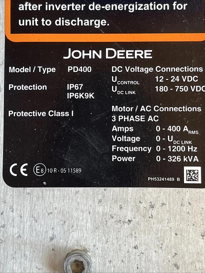 Used (Used)John Deere PD400-S2 1.0 MF Single Traction Inverter 326kVA 400A PH90238480