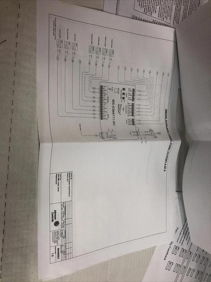JOHNSON CONTROLS SMOKE AUXILIARY PANEL 36”x48” 6x MS-IOM4711-0U 1x FAC2611-0U -