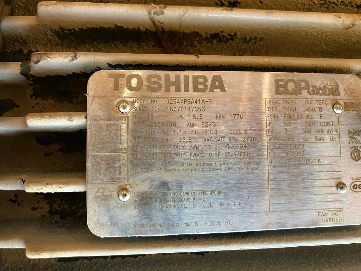 Used DIRTY GOULDS 2x3-13 CENTRIFUGAL PUMP I-FRAME MDL 3196 W/ Toshiba 0254XPEA41A-P