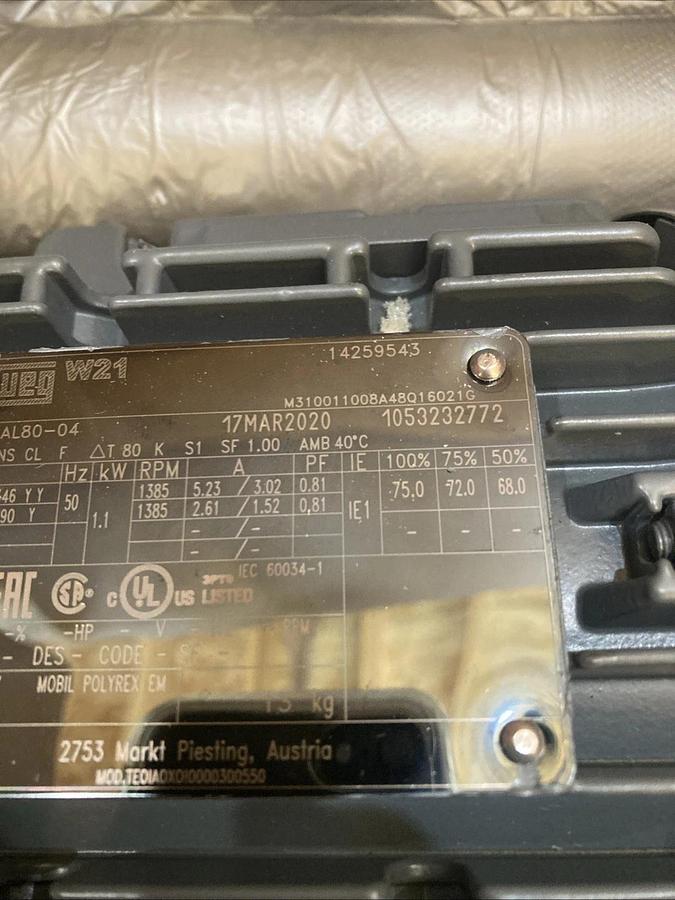 Used WEG SU 455S 3A 80-04G TH SG-5015720 Gear Motor, New In Box | U.S.A. SELLER