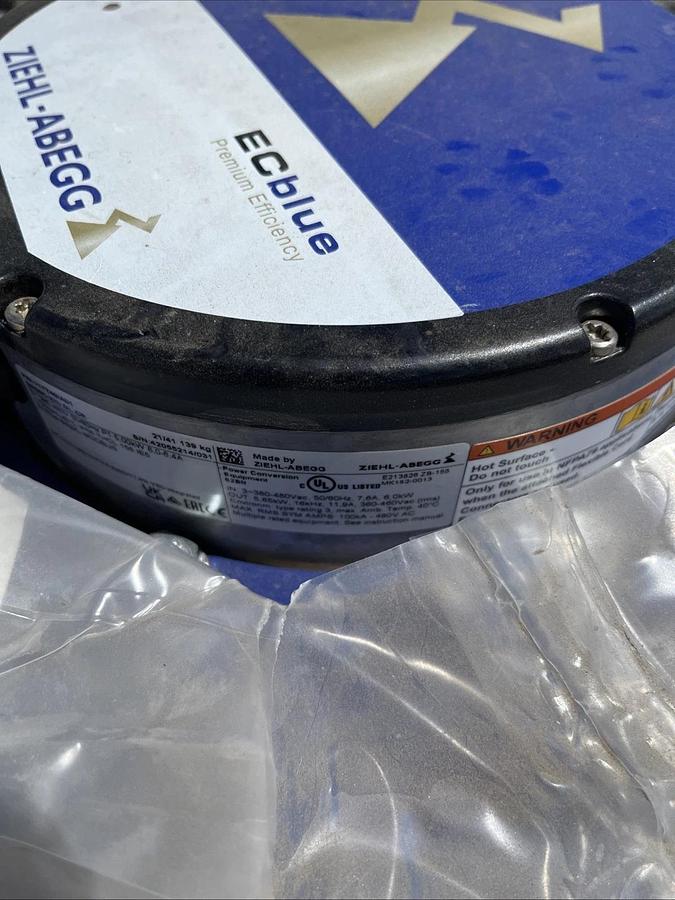 ZIEHL-ABEGG GR56C-ZID.GL.CR High-Efficiency EC Plug Fan / Centrifugal Fan Module