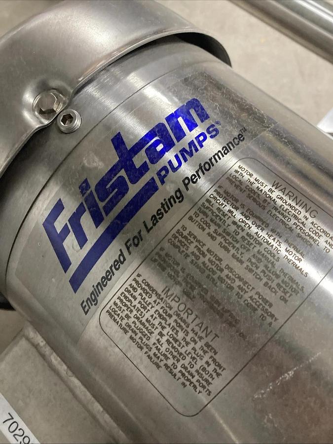 Used FULL SETUP Fristam Pump FPR742-150 and Controller with Stainless Table | U.S.A.