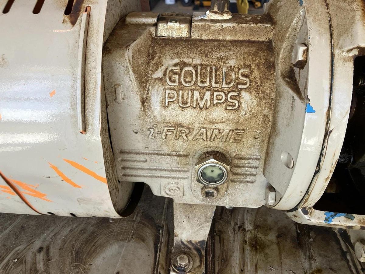 Used DIRTY GOULDS 2x3-13 CENTRIFUGAL PUMP I-FRAME MDL 3196 W/ Toshiba 0254XPEA41A-P