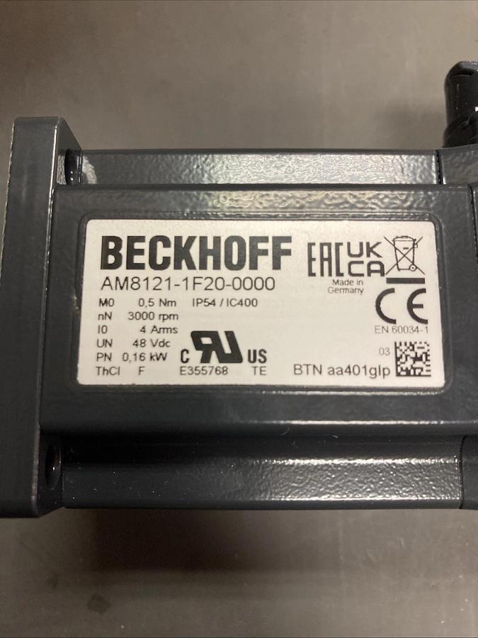 NEW In Box BECKHOFF AM8121-1F20-0000 Compact Low-Voltage Brushless Servo Motor