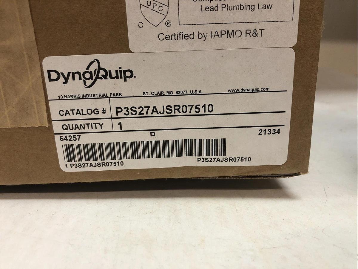 New DYNAQUIP CONTROLS P3S27AJSR07510 Pneumatically Actuated  Two-Way Ball Valve