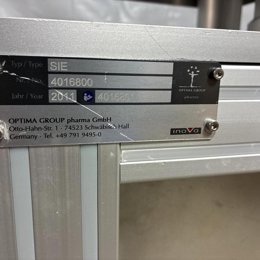 Used Pharmaceutical Syringe Inspection Station. Optima Group Pharma. SIE 2011