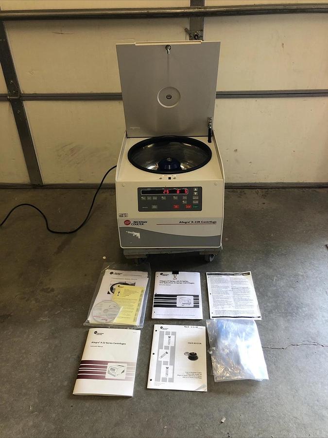 Used Beckman Coulter Allegra X-22R Refrigerated centrifuge W/F0630 Rotor-Basic Test*