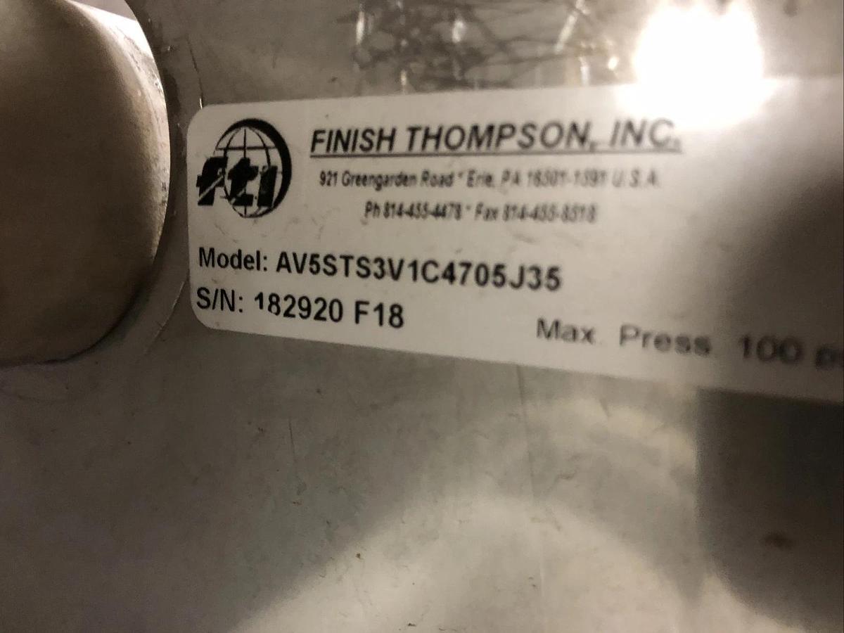 Finish Thompson av5sts3v1c4705J35 Centrifugal 3’ Sump Pump Stainless 3HP 208/460