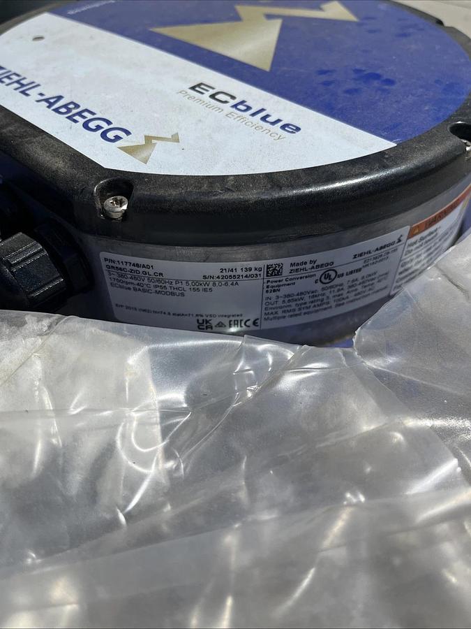 ZIEHL-ABEGG GR56C-ZID.GL.CR High-Efficiency EC Plug Fan / Centrifugal Fan Module