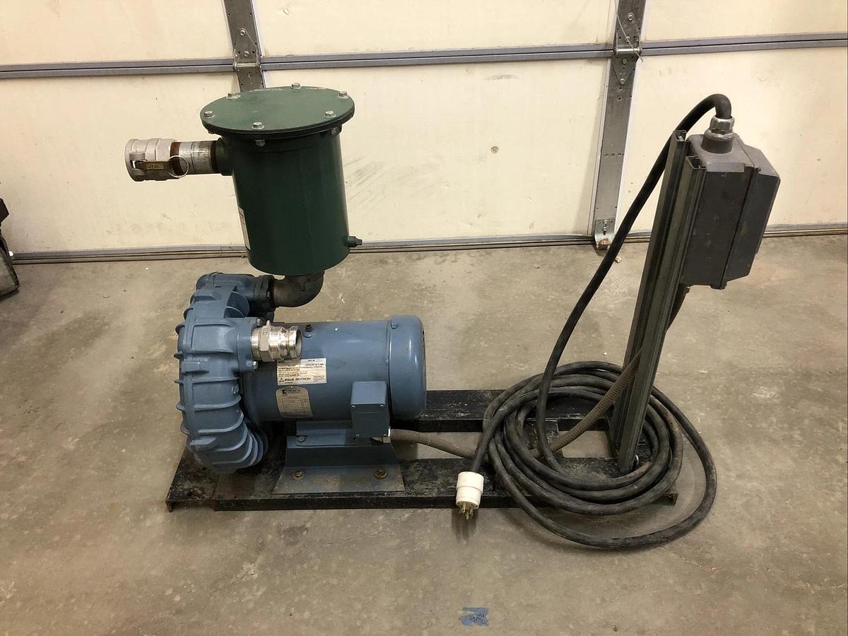 Used AMETEK (EG&G) ROTRON REGENERATIVE BLOWER DR6K72 027600 230/460VAC 3hp Pump Skid