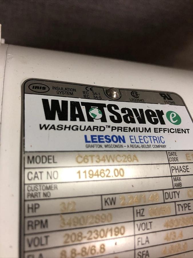 Finish Thompson av5sts3v1c4705J35 Centrifugal 3’ Sump Pump Stainless 3HP 208/460