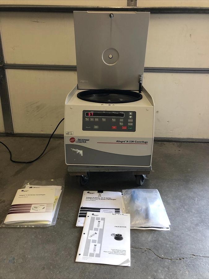 Used Beckman Coulter Allegra X-22R Refrigerated centrifuge W/F0630 Rotor-Basic Test*