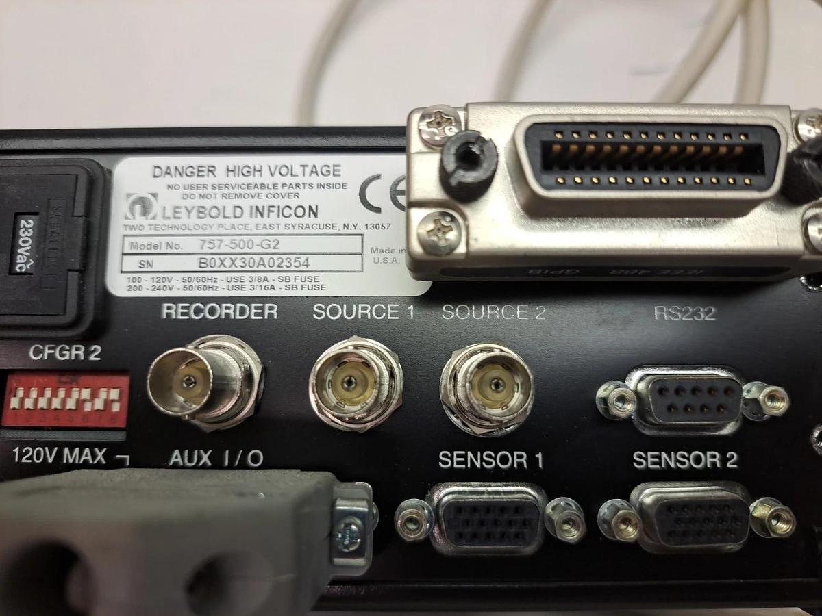 Used LEYBOLD 757-500-G2 INFICON XTC/2 DEPOSITION CONTROLLER, USED