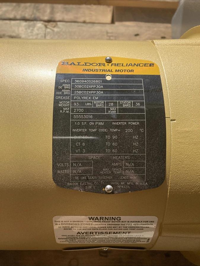 Used NEW Gardner Denver V-VCS 150 (4) Vacuum Pump w/ Baldor Motor | U.S.A. SELLER