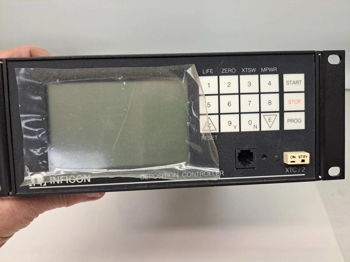 Used LEYBOLD 757-500-G2 INFICON XTC/2 DEPOSITION CONTROLLER, USED