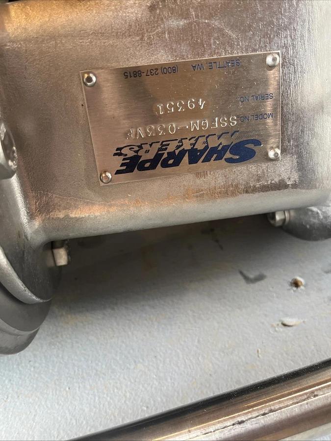 Used NEW 36" Sharpe Mixers SSFGM-033VF Stainless Steel Gear Drive Mixer/Motor | USA