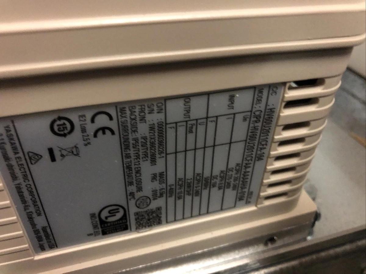 YASKAWA ELECTRIC H6C3D007, yaskawa HV60U2011CFA VFD, HV600, HLL36000S15, New *