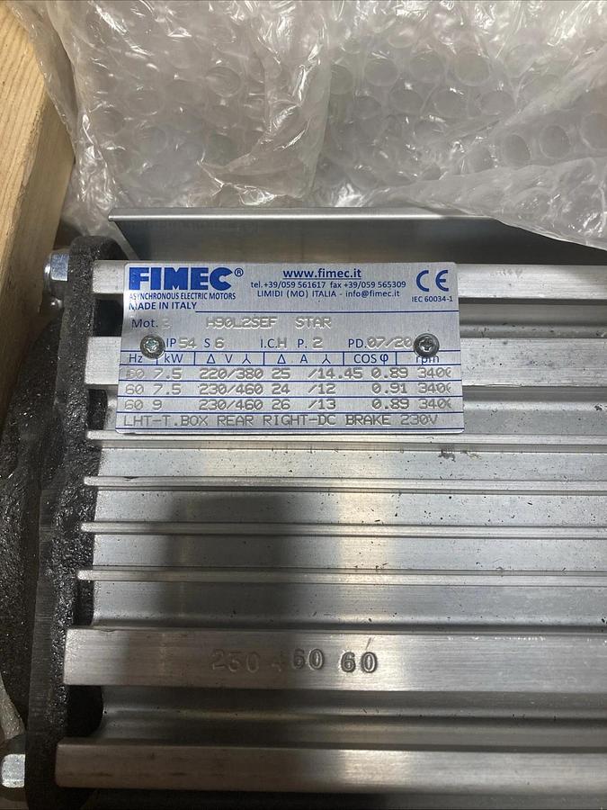 Used NEW Fimec H90L2SEF Electric Motor Shaft-T Box Rear RIGHT | U.S.A. SELLER