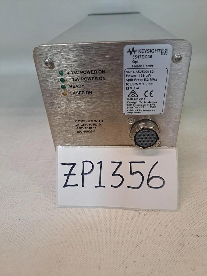 Used Keysight 5517DC30 Dual Frequency Laser Head 139uW US52500162 USED??/Untested