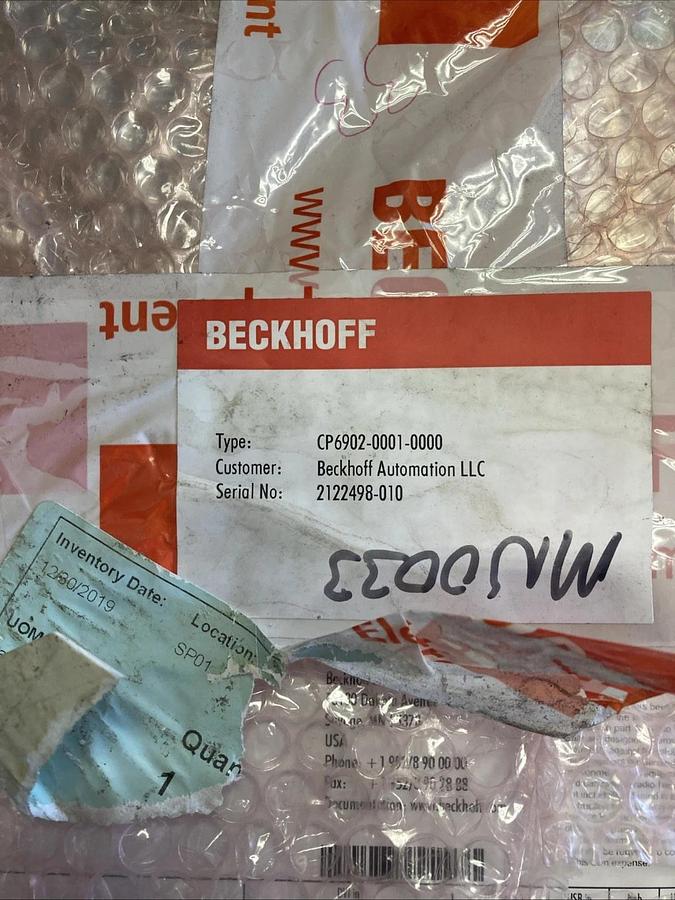 Used NEW SEALED Beckhoff Touchscreen Passive Control Panel CP6902-0001-0000 | US SELL