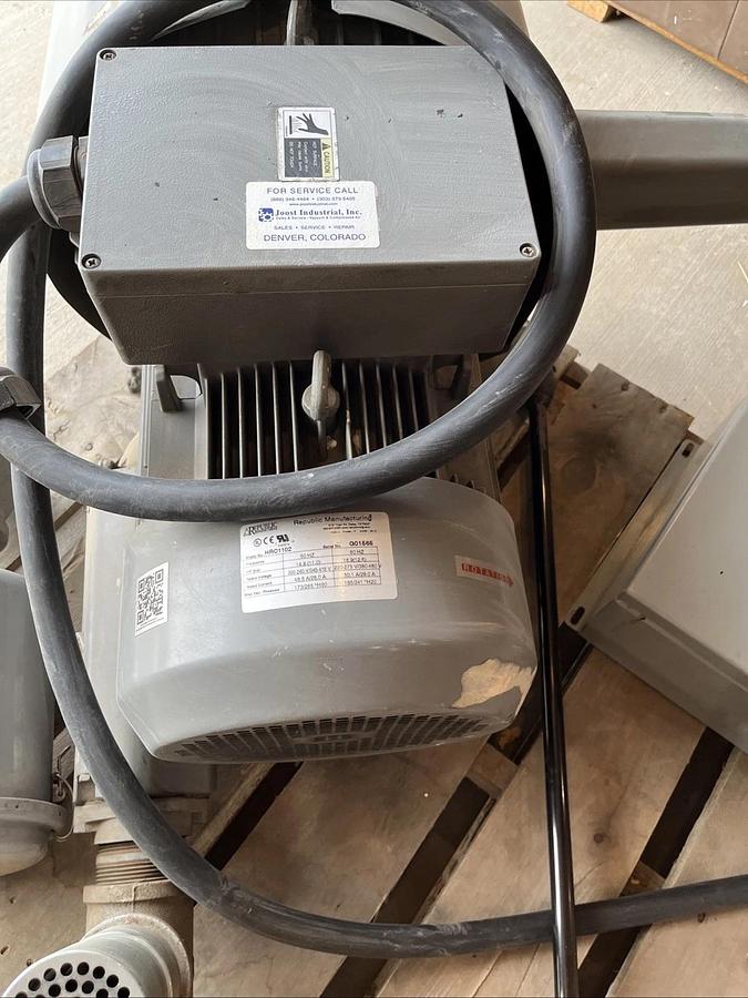 Used Good, Installed Republic HRC1102 High-Pressure Regenerative Blower | USA SELLER